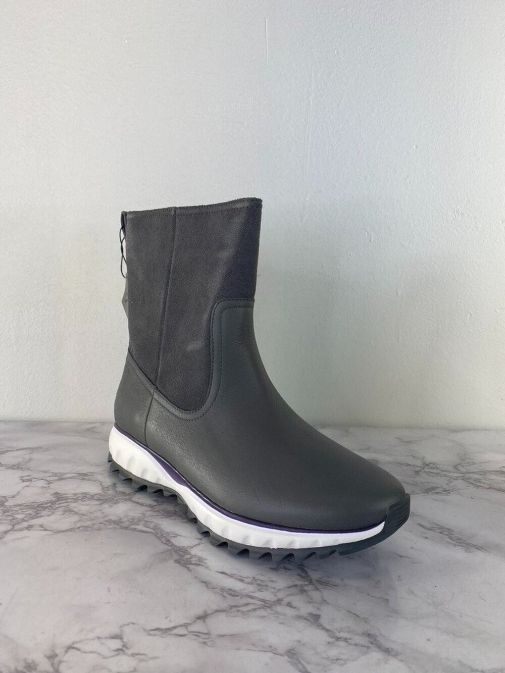 COLE HAAN ZeroGrand XC Waterproof Leather Pull-On Boot US 7 Quiet Shade Grey